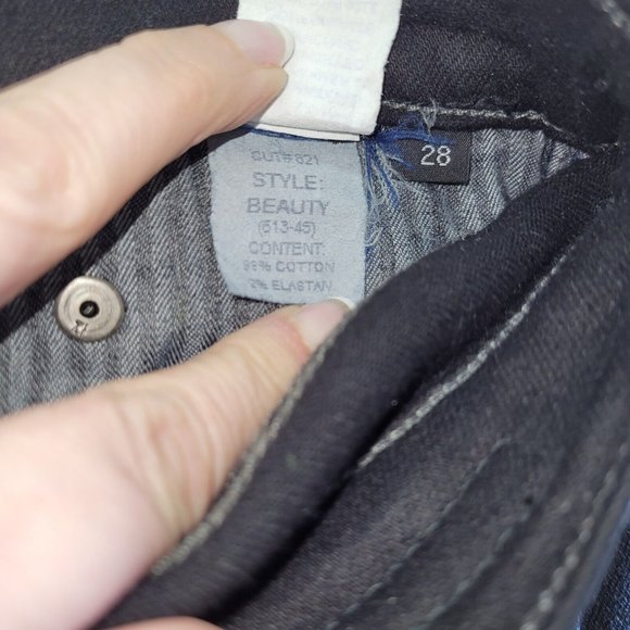 Principle Hi-Rise Cigarette Jean Womens Size 28 Black Waxed Style Beauty 613-45‎ - Picture 7 of 11